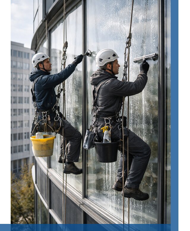 Мойка панорамных окон в Иркутске от 365 р. заказать у ВЫСОТНИК-Ркт