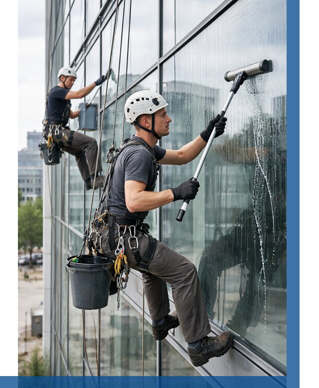 Мойка витражей альпинистами в Иркутске от 729 р. под ключ|ВЫСОТНИК-Ркт