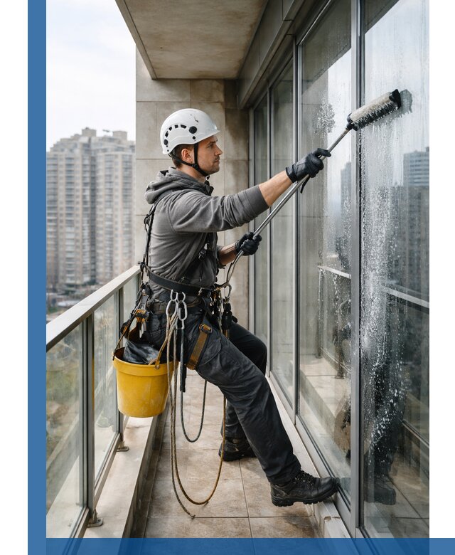 Профессиональная мойка балконного остекления в Иркутске