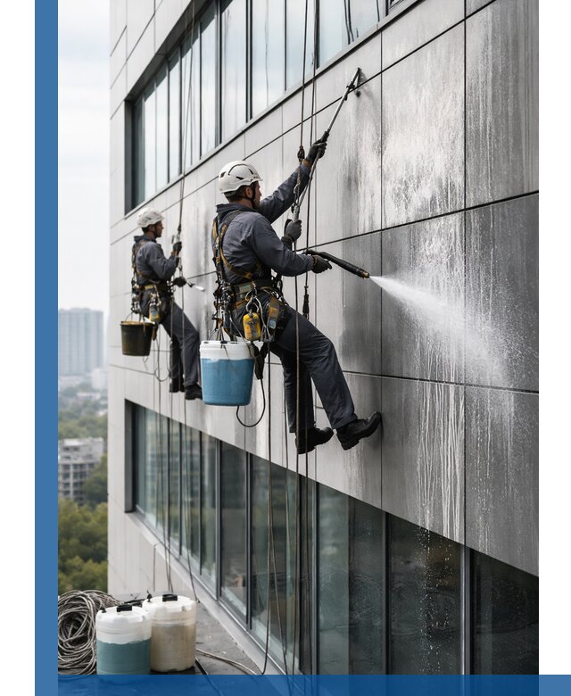 Профессиональная мойка вентилируемых фасадов в Иркутске