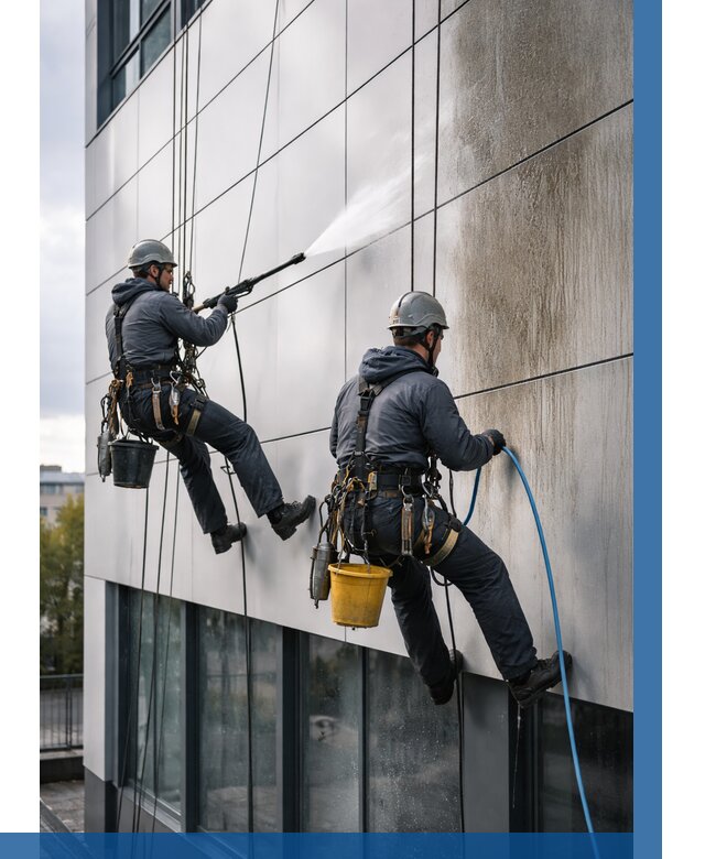 Мойка фасада из композита в Иркутске по цене от 313 р. | ВЫСОТНИК-Ркт