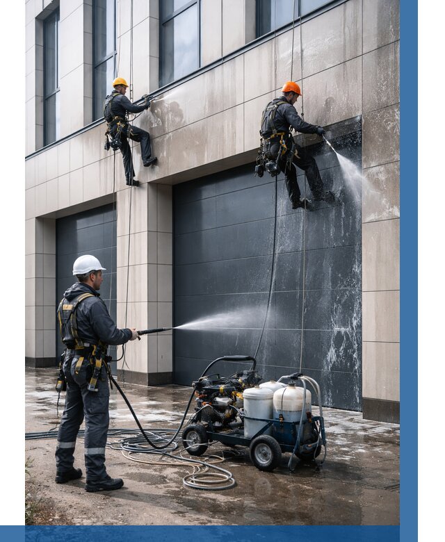 Послестроительная мойка фасада в Иркутске от 313 р. | ВЫСОТНИК-Ркт