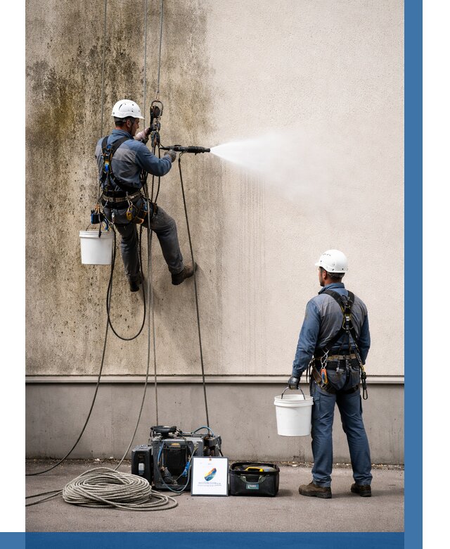 Очистка фасада от плесени в Иркутске от 313 р. | ВЫСОТНИК-Ркт