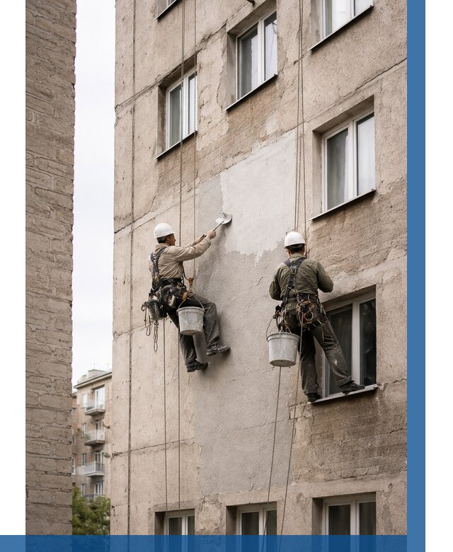 Косметический ремонт фасада в Иркутске от 1146 р. | ВЫСОТНИК-Ркт