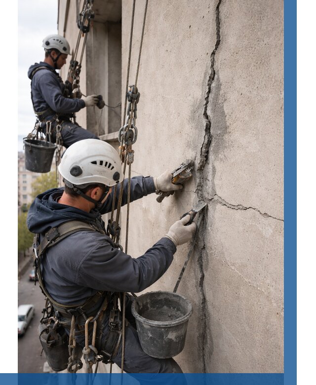 Заделка трещин на фасаде в Иркутске от 938 р. | ВЫСОТНИК-Ркт