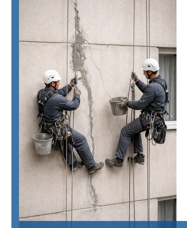 Заделка трещин на фасаде в Иркутске с гарантийным ремонтом