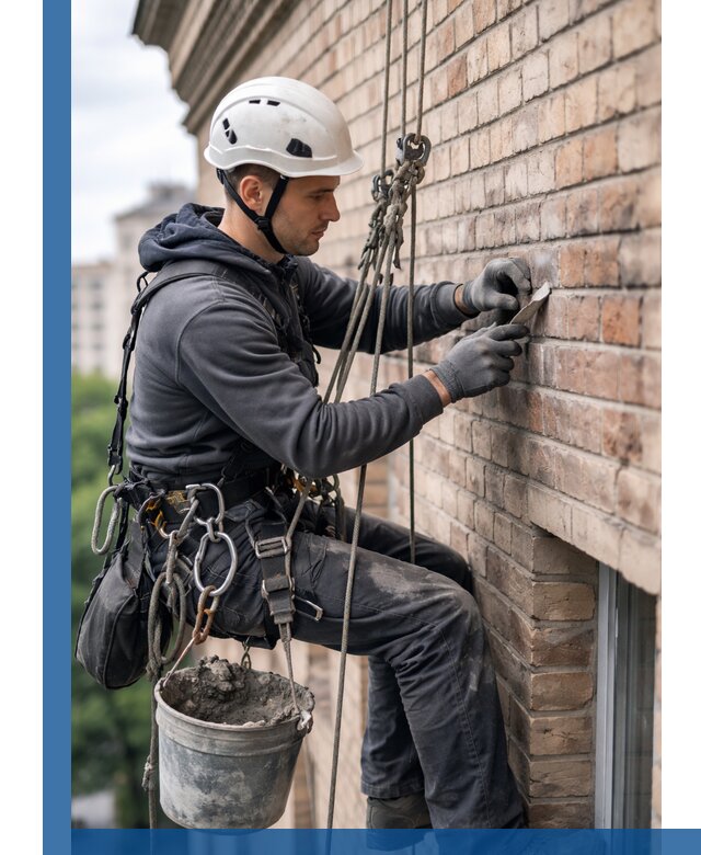 Качественный ремонт кирпичной кладки фасада в Иркутске с гарантией