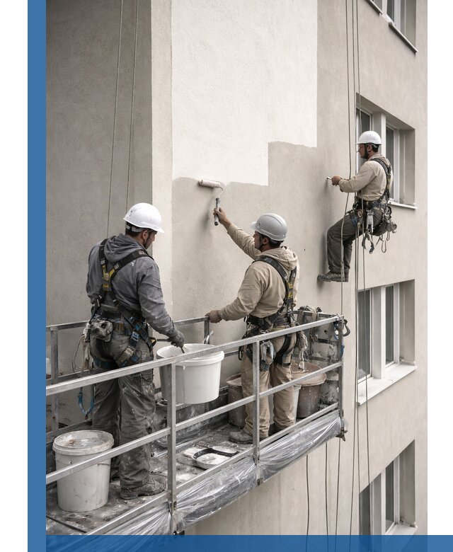 Покраска оштукатуренного фасада в Иркутске под ключ с гарантией