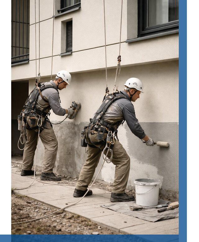 Окраска цоколя здания в Иркутске от 469 р. под ключ | ВЫСОТНИК-Ркт