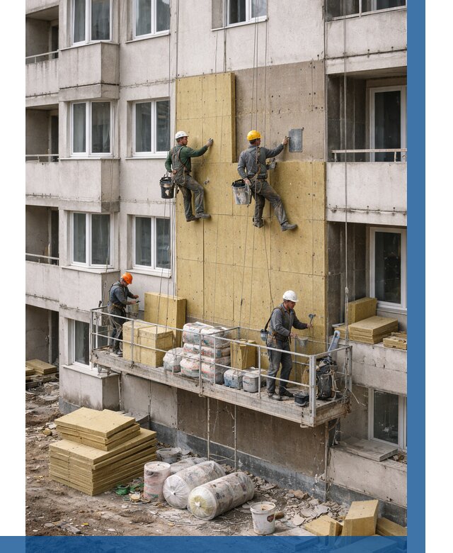 Утепление фасада минватой в Иркутске от 1563 р. | ВЫСОТНИК-Ркт