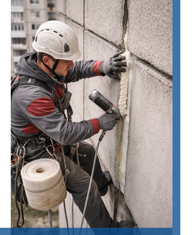 Утепление межпанельных швов в Иркутске от 729 р. | ВЫСОТНИК-Ркт