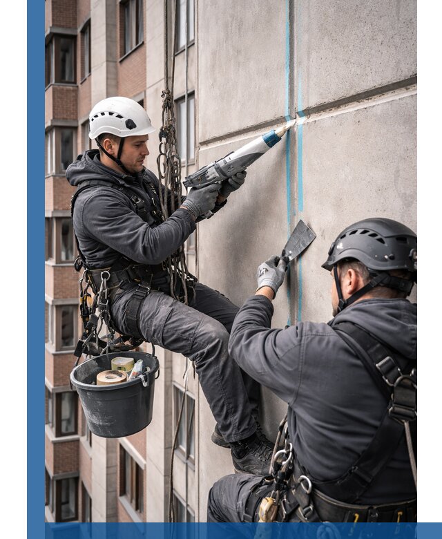 Вторичная герметизация швов фасада и кровли в Иркутске