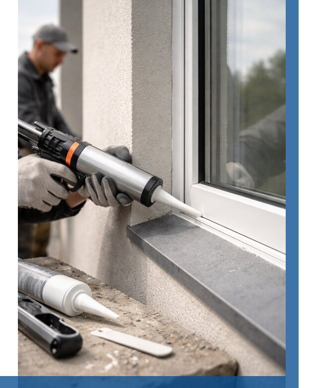 Герметизация монтажных швов окон в Иркутске от 677 р. | ВЫСОТНИК-Ркт