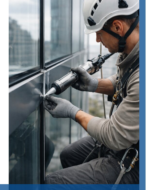 Герметизация стыков витража в Иркутске от 1250 р. | ВЫСОТНИК-Ркт