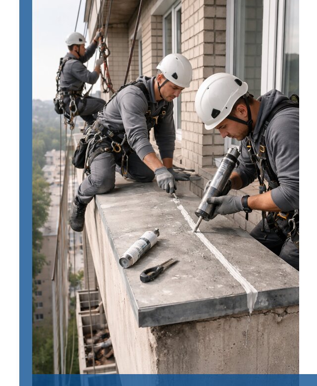 Герметизация балконного козырька в Иркутске профессионально