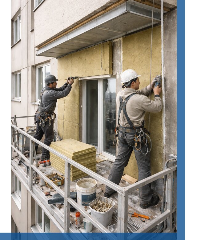 Утепление балкона снаружи в Иркутске от 1667 р. под ключ ВЫСОТНИК-Ркт