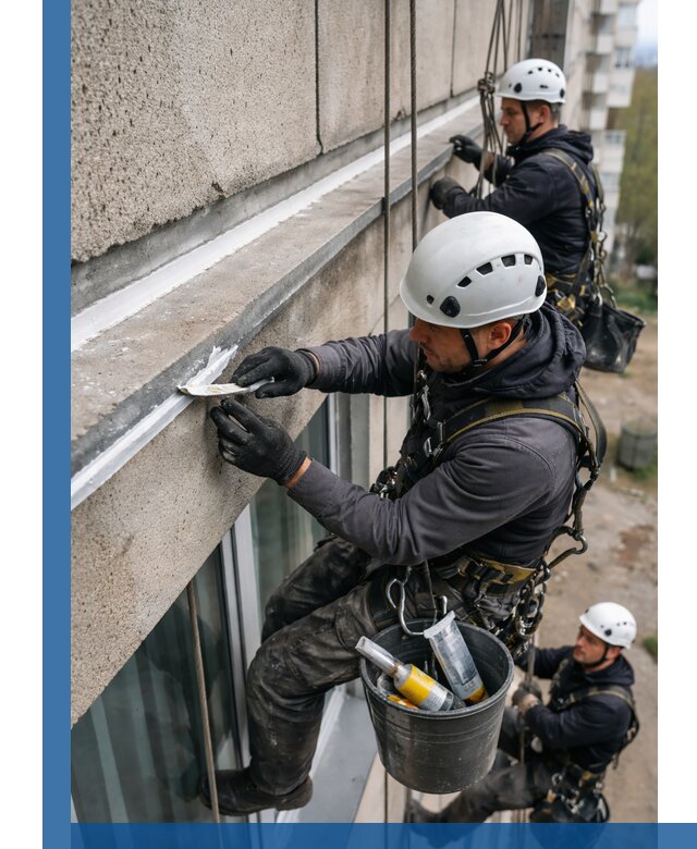 Герметизация примыкания балкона в Иркутске под ключ с гарантией