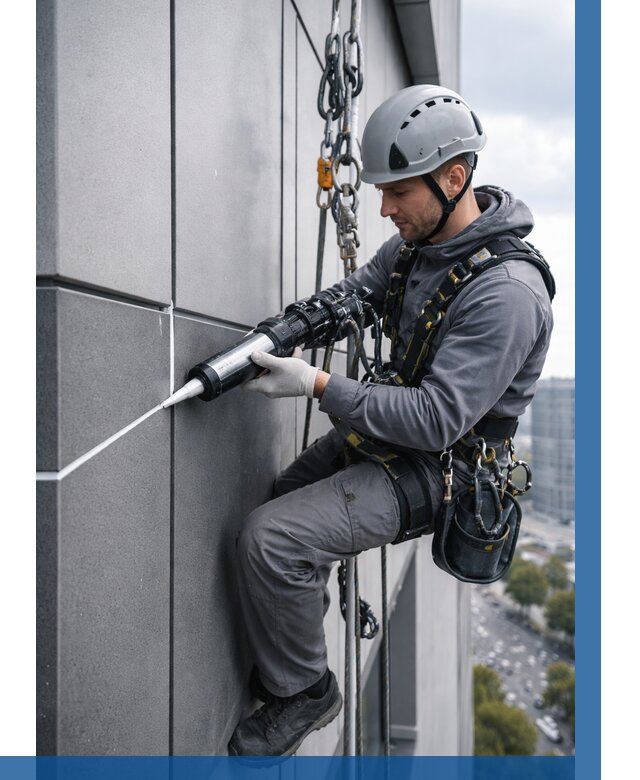 Герметизация стыков фасадных панелей в Иркутске от 6772 р.| ВЫСОТНИК-Ркт