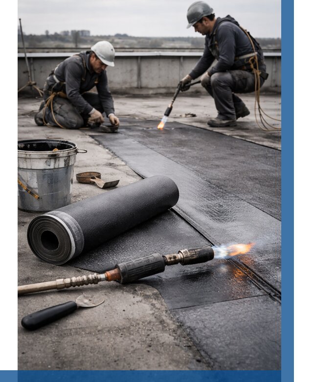 Ремонт рулонной кровли в Иркутске от 677 р. | ВЫСОТНИК-Ркт