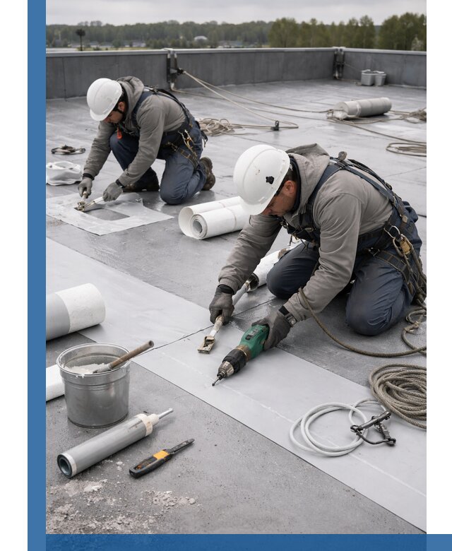 Ремонт мембранной кровли в Иркутске качественно и с гарантией