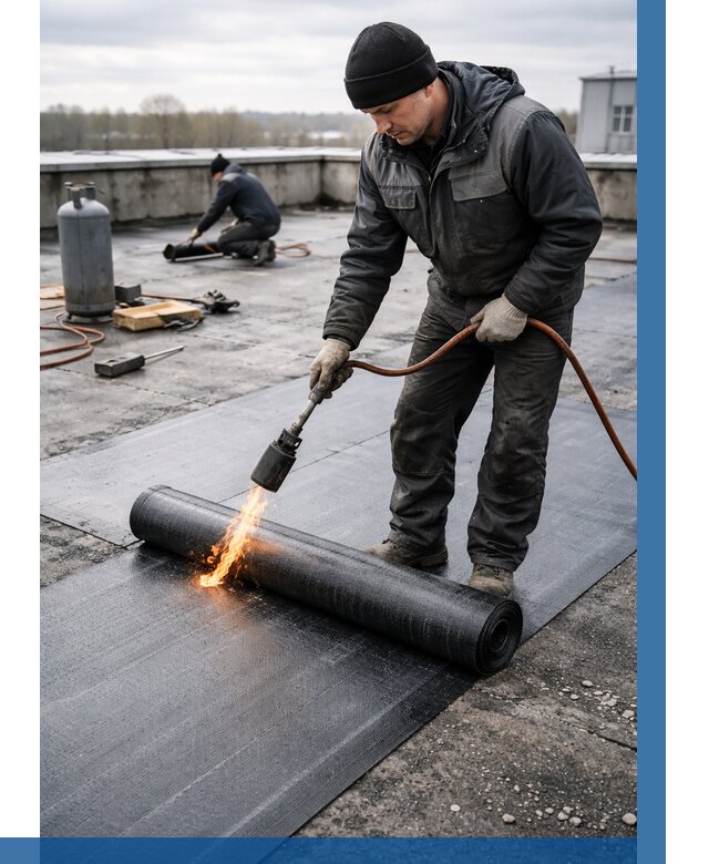 Ремонт наплавляемой кровли в Иркутске от 729 р. | ВЫСОТНИК-Ркт