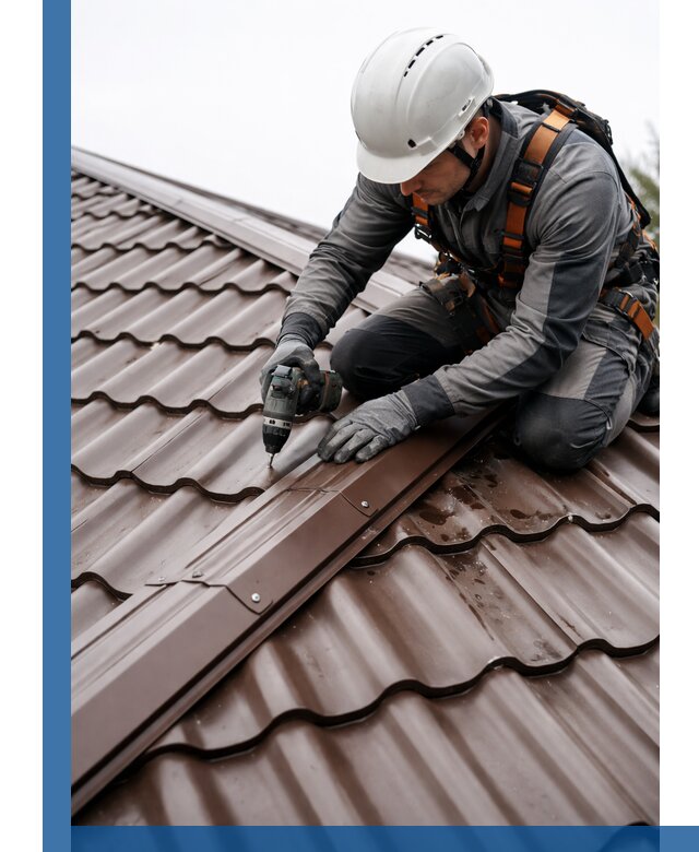 Ремонт металлочерепицы на крыше в Иркутске профессионально