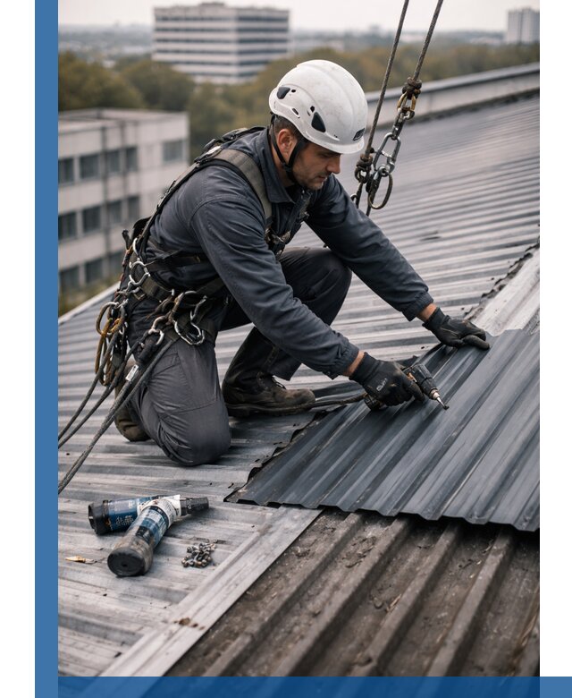 Ремонт профнастила на кровле в Иркутске, работы под ключ