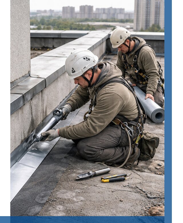 Ремонт кровельных примыканий в Иркутске от 1250 р. | ВЫСОТНИК-Ркт