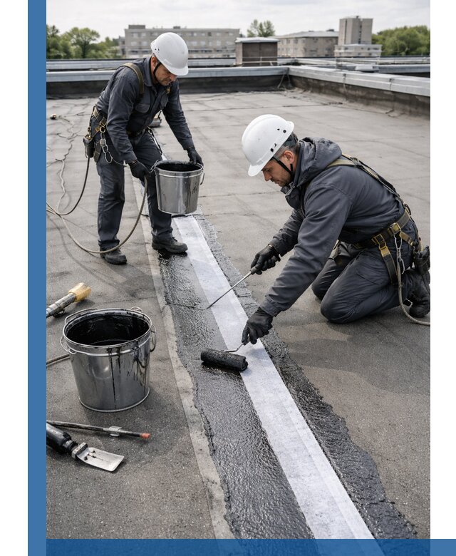 Гидроизоляция кровли мастикой в Иркутске надежная защита