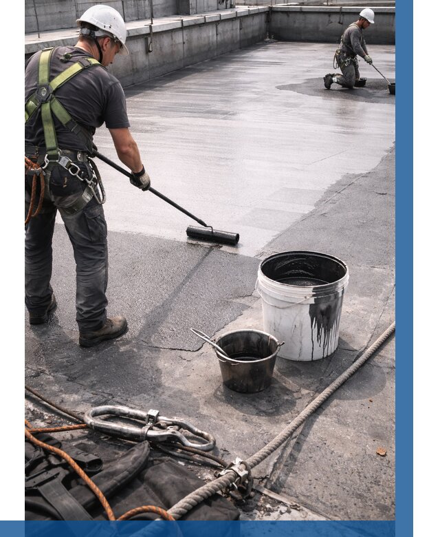 Гидроизоляция кровли жидкой резиной в Иркутске от 521 р. | ВЫСОТНИК-Ркт