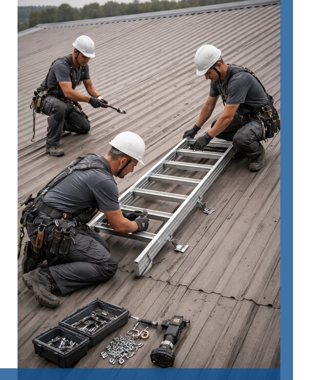 Монтаж кровельной лестницы в Иркутске от 4689 р. | ВЫСОТНИК-Ркт