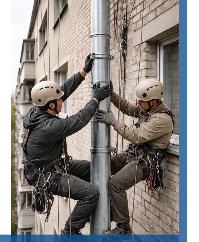 Замена водосточных труб в Иркутске от 6772 р. | ВЫСОТНИК-Ркт