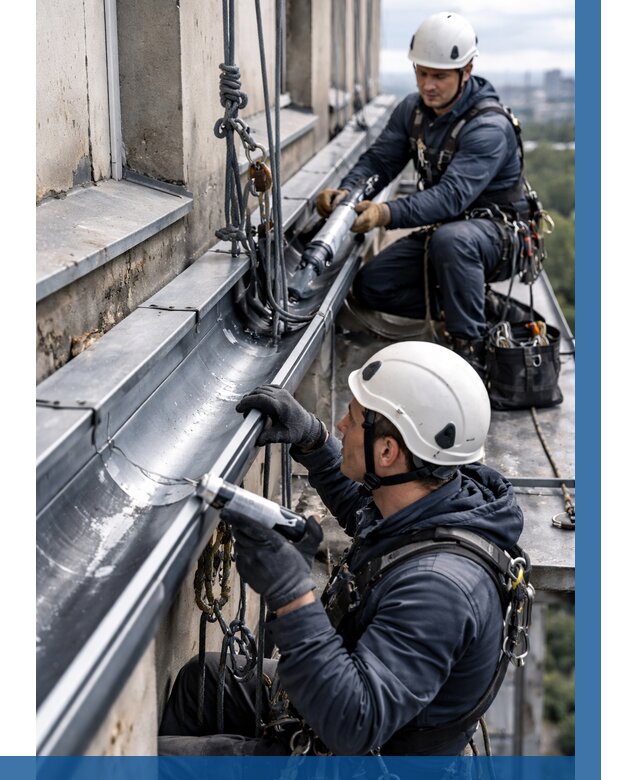 Ремонт водосточных желобов в Иркутске от 6772 р. | ВЫСОТНИК-Ркт