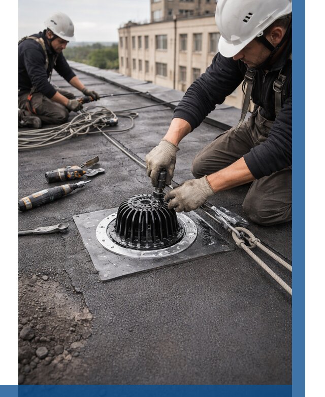 Установка водосточных воронок в Иркутске цена от 3647 р. | ВЫСОТНИК-Ркт