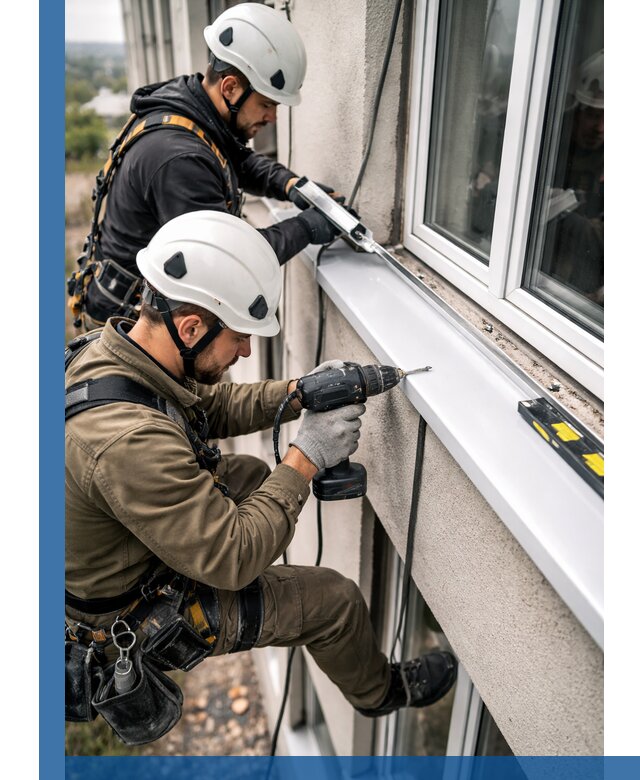 Профессиональный монтаж оконных отливов и отведения воды в Иркутске