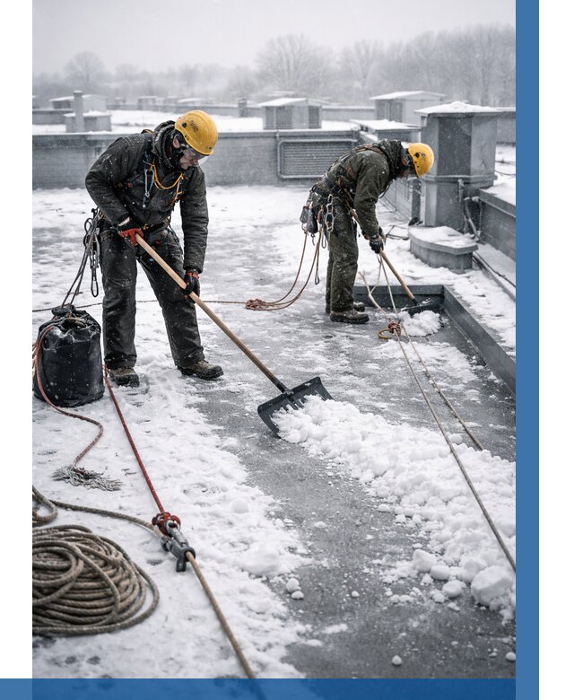 Очистка крыши от снега в Иркутске от 7814 р. | ВЫСОТНИК-Ркт