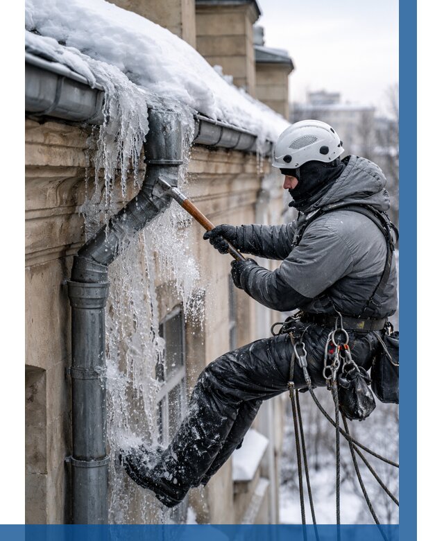 Очистка водостоков от льда в Иркутске от 3647 р. | ВЫСОТНИК-Ркт