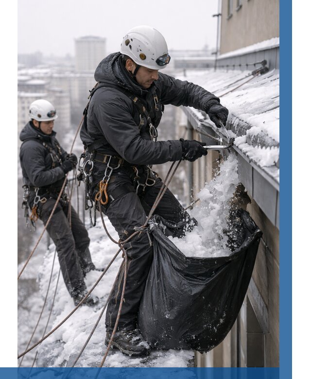 Аварийная очистка крыши в Иркутске под ключ от 313 р. | ВЫСОТНИК-Ркт