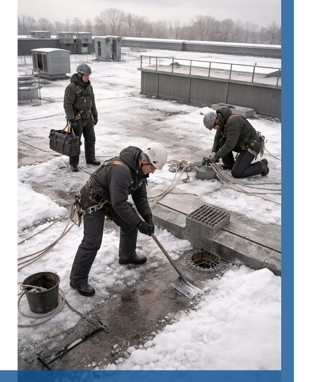 Абонентское обслуживание кровли зимой в Иркутске от 8335 р. | ВЫСОТНИК-Ркт