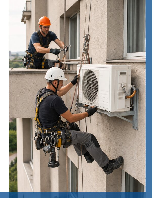 Монтаж внешнего блока кондиционера в Иркутске от 6772 р. | ВЫСОТНИК-Ркт