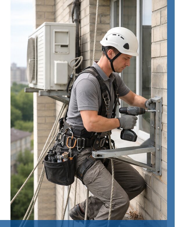 Установка кронштейнов кондиционера в Иркутске от 3647 р. | ВЫСОТНИК-Ркт