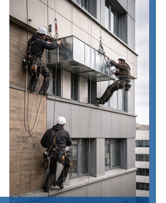 Монтаж воздуховодов на фасаде в Иркутске от 1563 р. | ВЫСОТНИК-Ркт