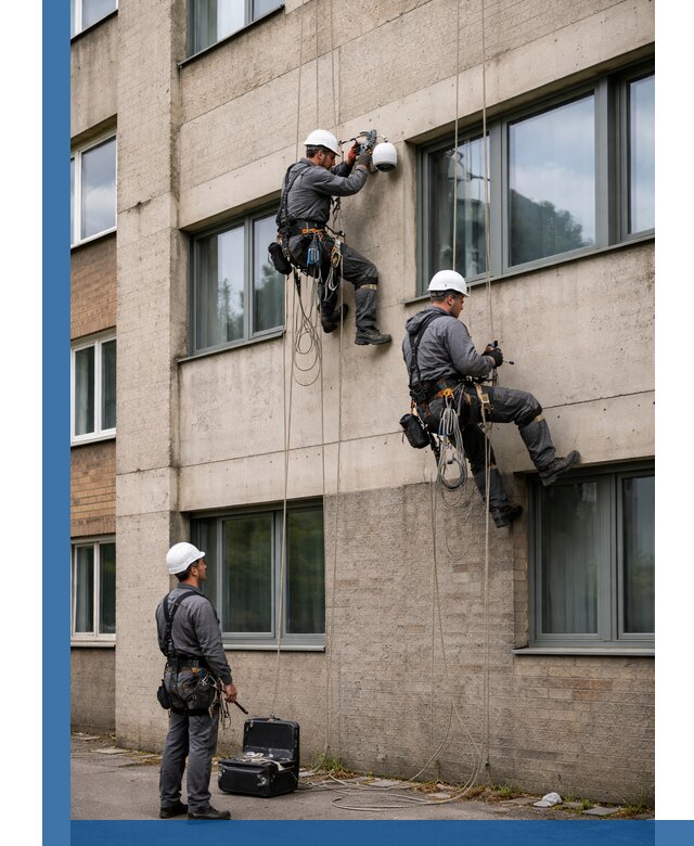 Монтаж фасадных камер видеонаблюдения в Иркутске под ключ