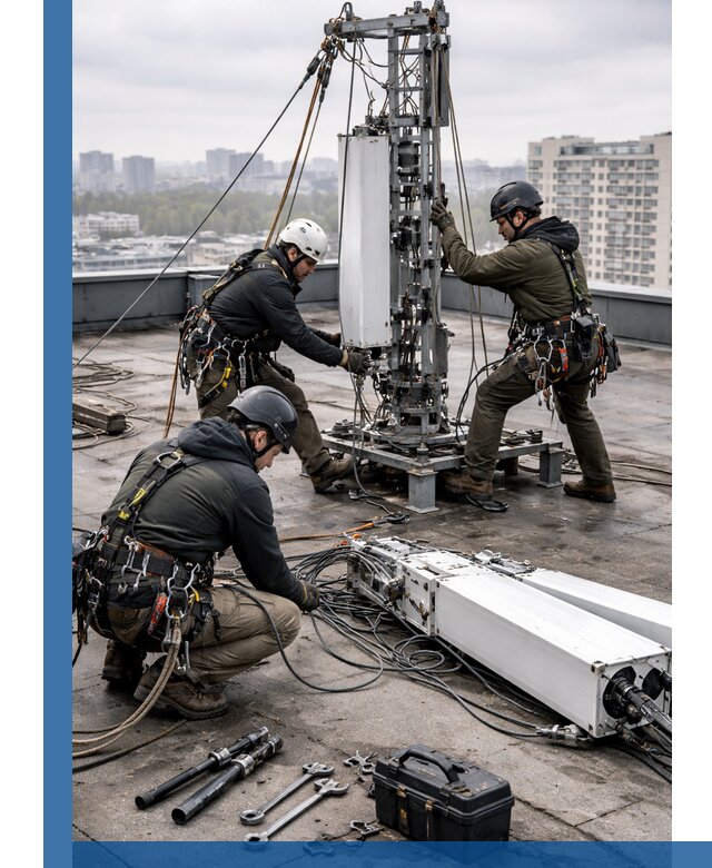 Демонтаж антенн на крыше зданий в Иркутске с гарантией