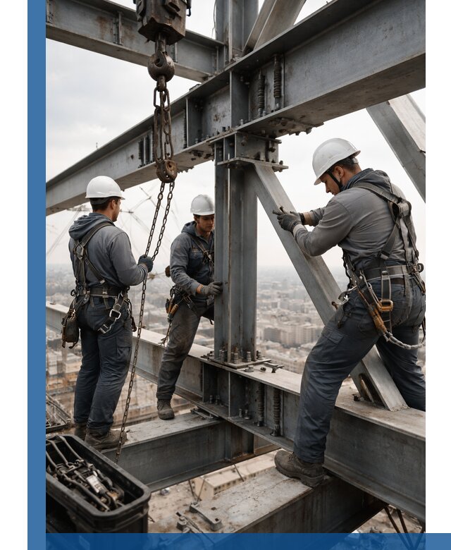 Профессиональный монтаж металлоконструкций на высоте в Иркутске