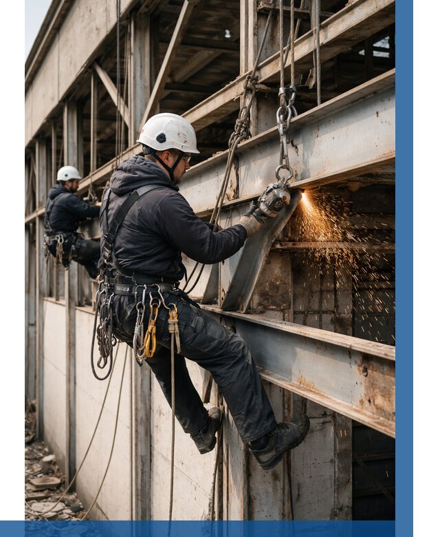 Демонтаж металлоконструкций на высоте в Иркутске от 6772р. |ВЫСОТНИК-Ркт