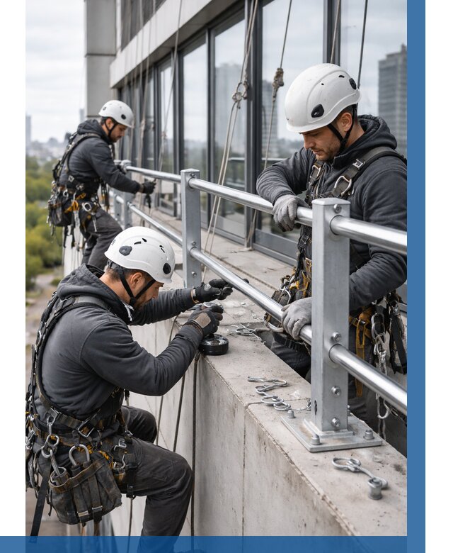 Монтаж ограждений на высоте в Иркутске, от 1250 р. | ВЫСОТНИК-Ркт