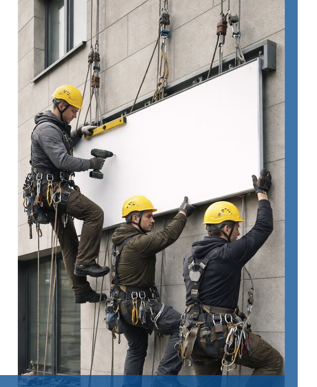 Монтаж рекламной вывески в Иркутске от 8335 р. | ВЫСОТНИК-Ркт