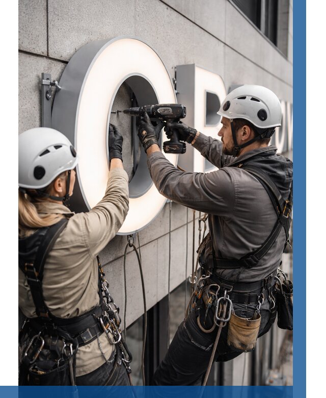 Монтаж световых букв в Иркутске от 3126 р. под ключ ВЫСОТНИК-Ркт