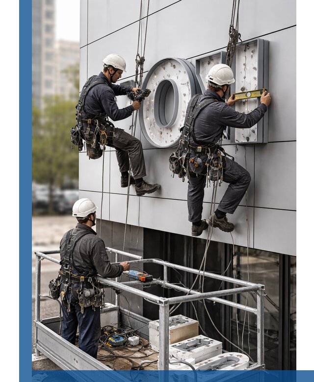 Профессиональный монтаж световых букв в Иркутске под ключ